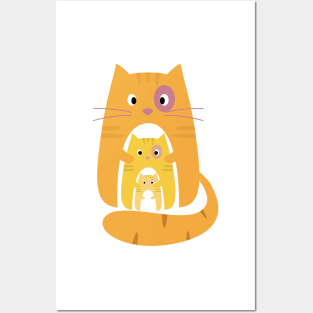 Triple Cats Posters and Art